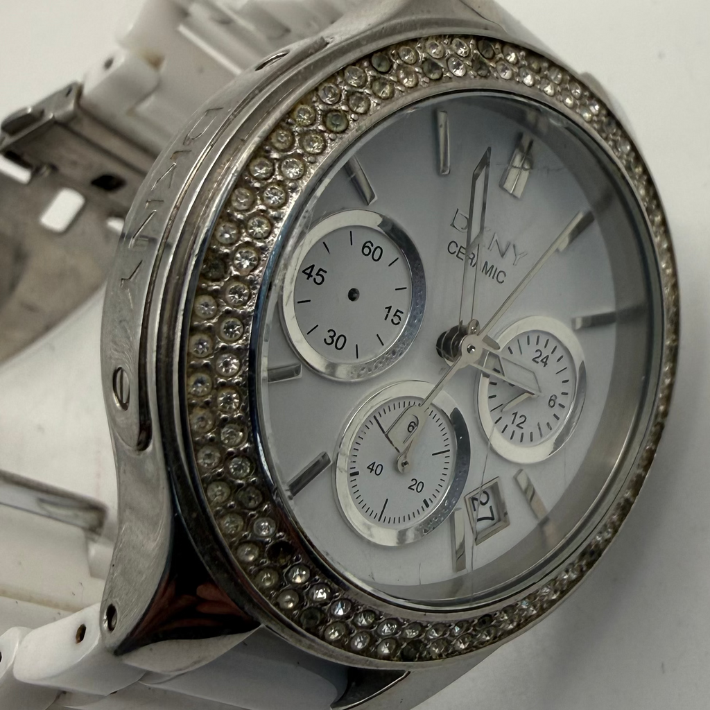 DKNY Ceramic White Chronograph Ladies Watch NZ4985 (Fully Tested and Working)- £45.00