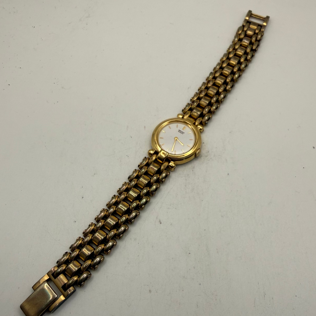 Seiko Ladies Quartz Gold Tone Bracelet Watch 4N00-0381 (Fully Tested and Working)- £25.00