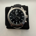 Pulsar Chronograph 100M Black Dial Men's Watch Black Leather Strap 49mm (Fully Tested and Working)- £55.00