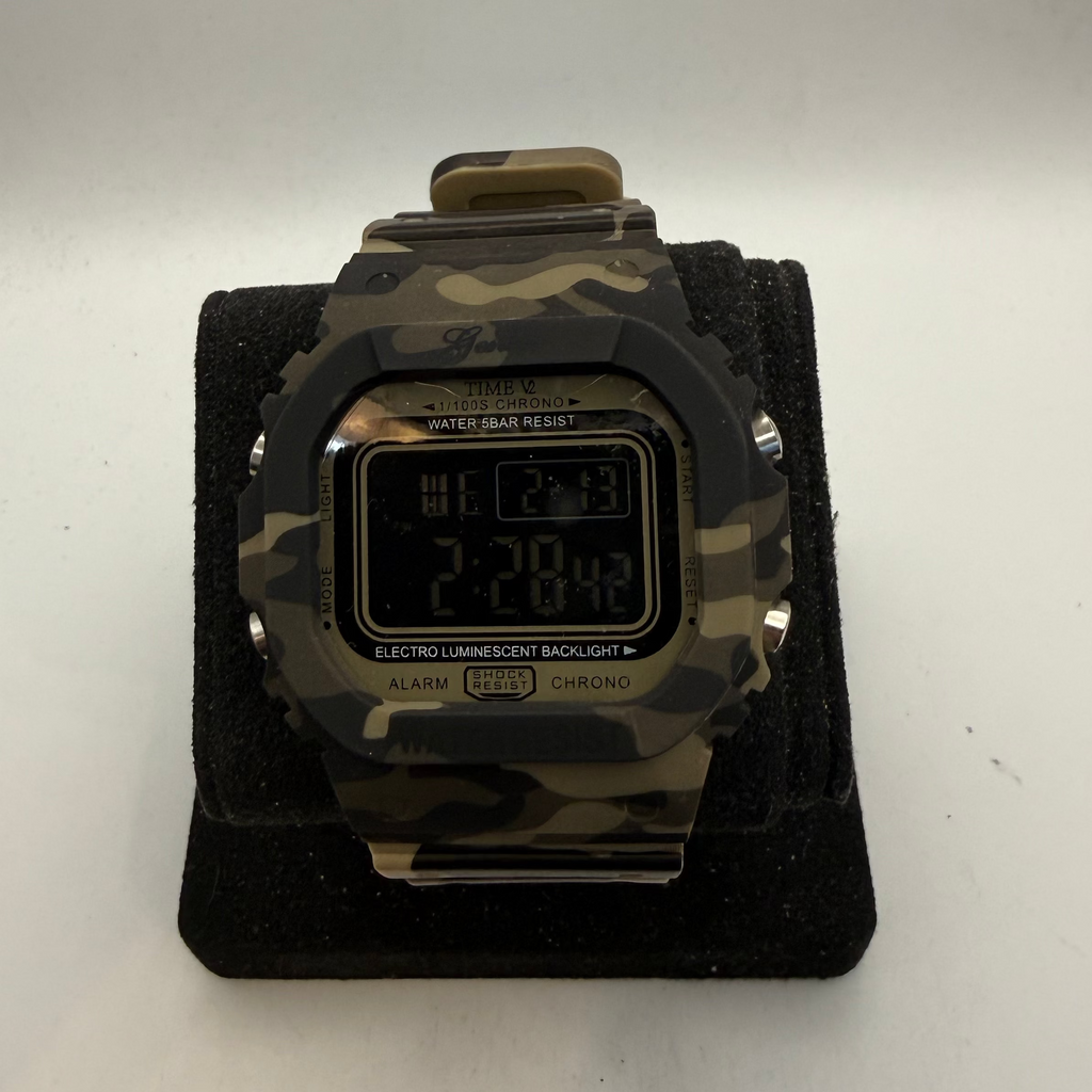 Genoa Time V2 Digital Camouflage Shock Resistant Watch 51mm with Presentation Tin (Fully Tested and Working)- £12.00
