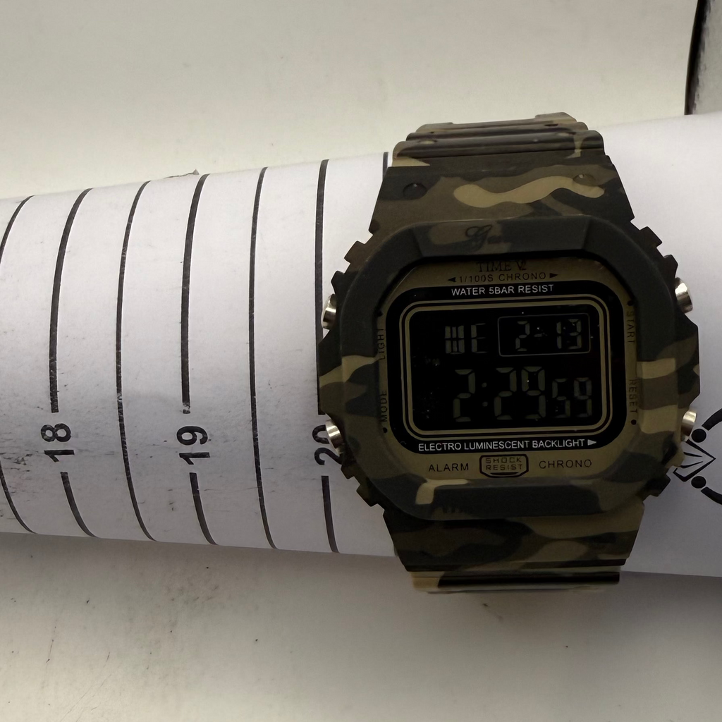 Genoa Time V2 Digital Camouflage Shock Resistant Watch 51mm with Presentation Tin (Fully Tested and Working)- £12.00