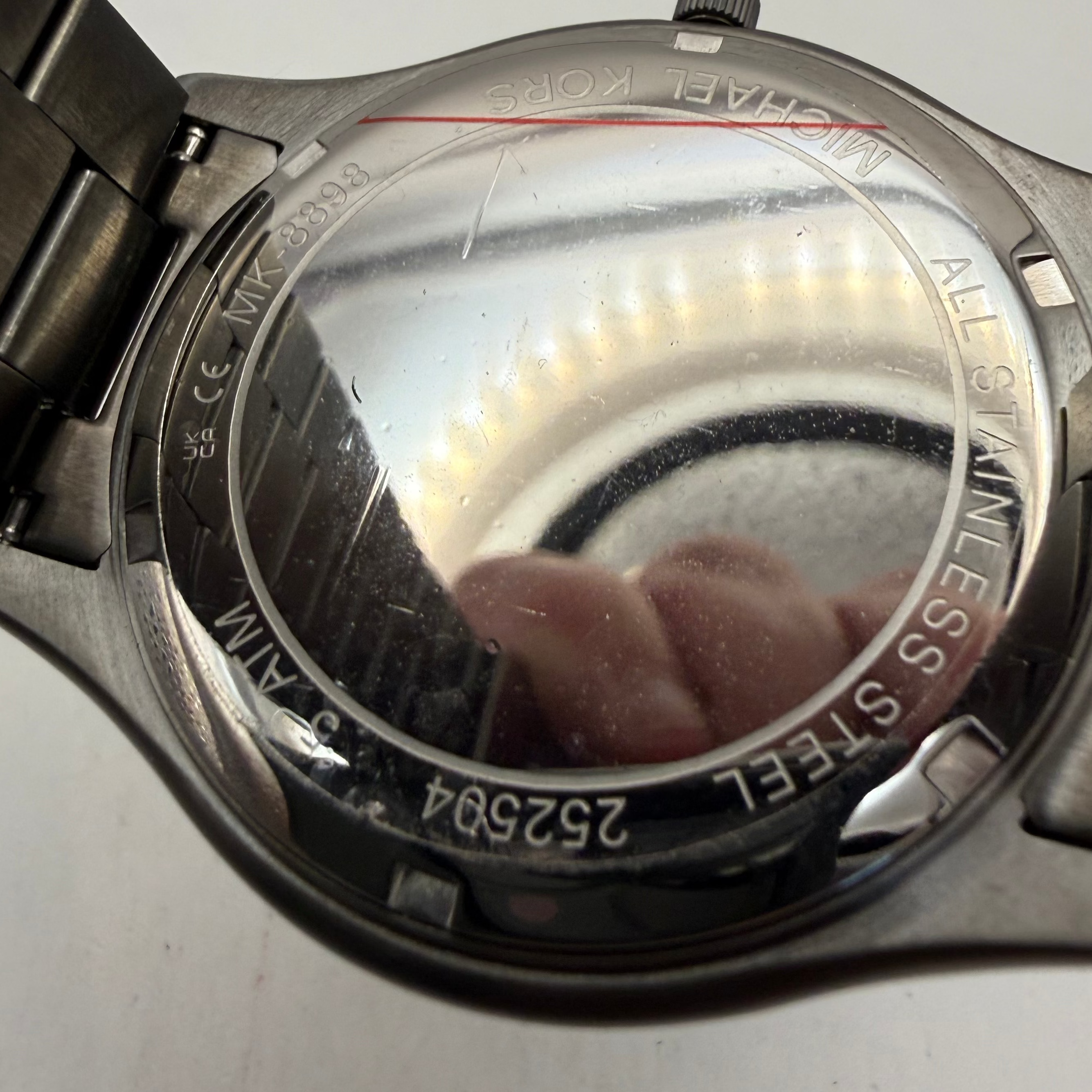 Michael Kors Grey Stainless Steel Black Dial Quartz Watch 46mm (Fully Tested and Working)- £55.00