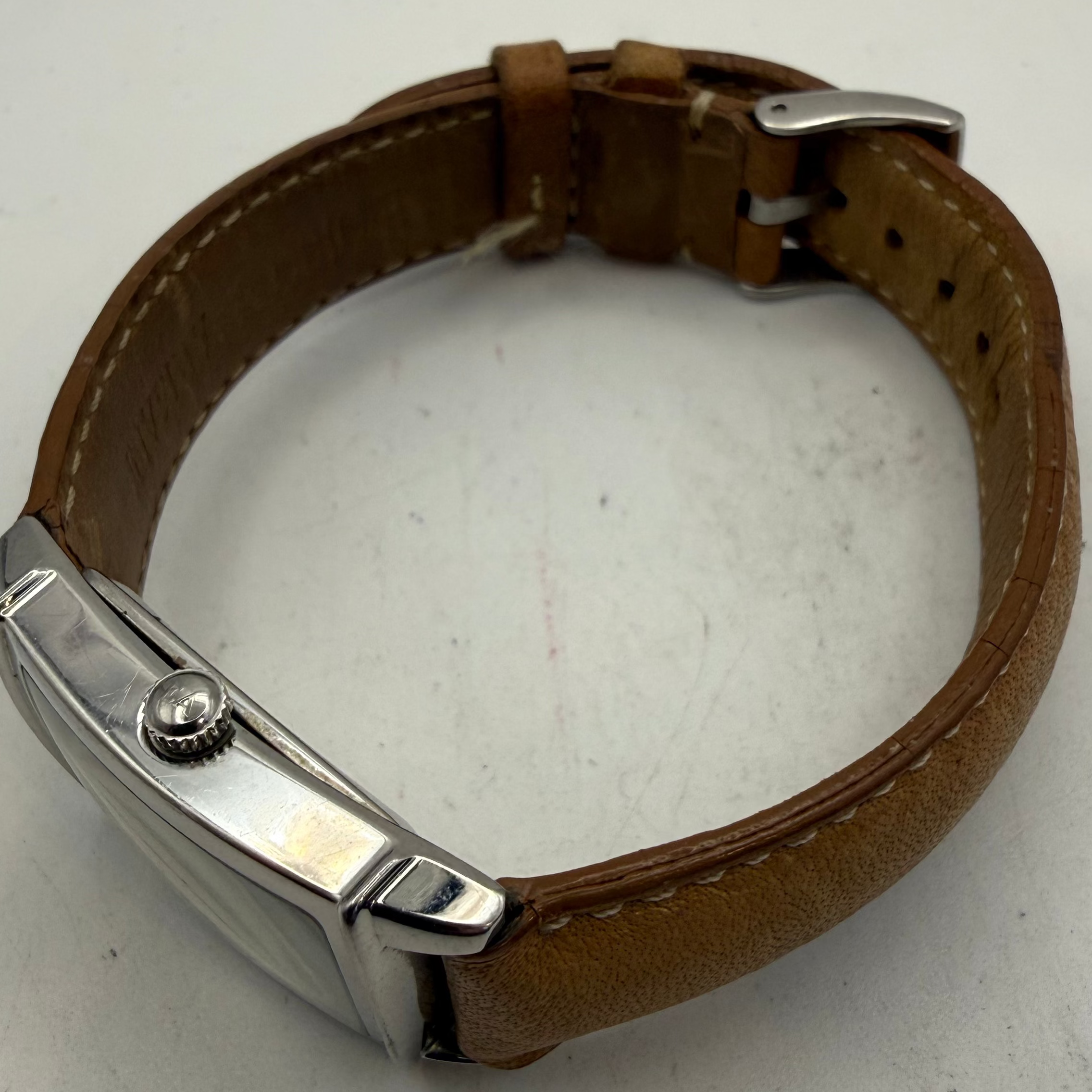 Emporio Armani AR-0236 Ladies Rectangular Leather Strap Quartz Watch (Fully Tested and Working)- £30.00