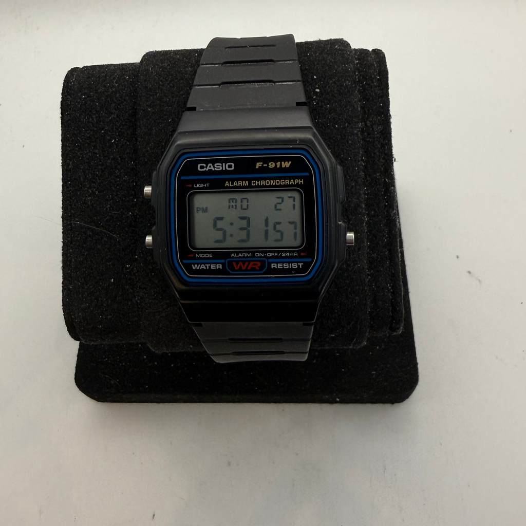 Casio F-91W Digital Alarm Chronograph Watch Black Resin Strap (Fully Tested and Working)- £12.00