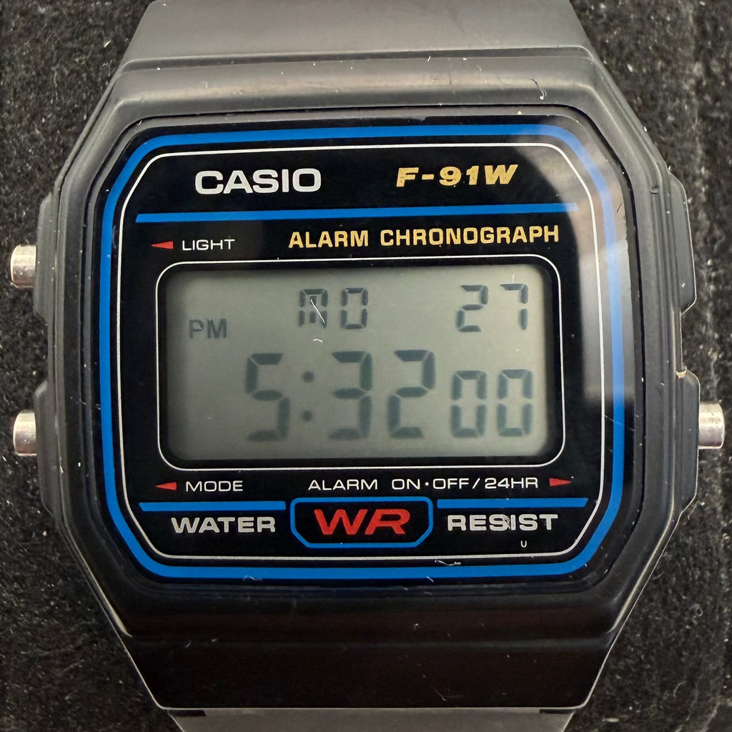Casio F-91W Digital Alarm Chronograph Watch Black Resin Strap (Fully Tested and Working)- £12.00