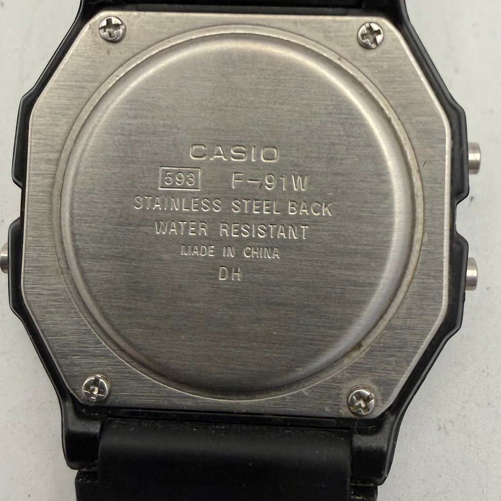 Casio F-91W Digital Alarm Chronograph Watch Black Resin Strap (Fully Tested and Working)- £12.00