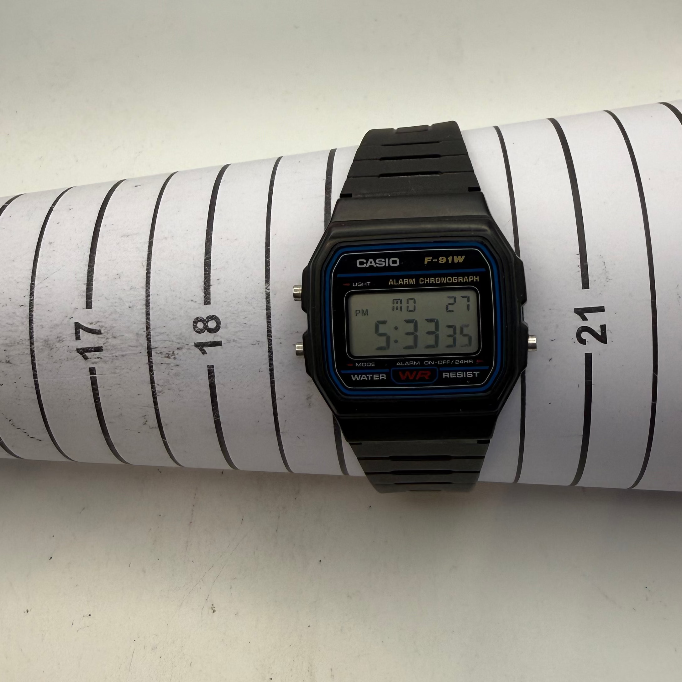 Casio F-91W Digital Alarm Chronograph Watch Black Resin Strap (Fully Tested and Working)- £12.00