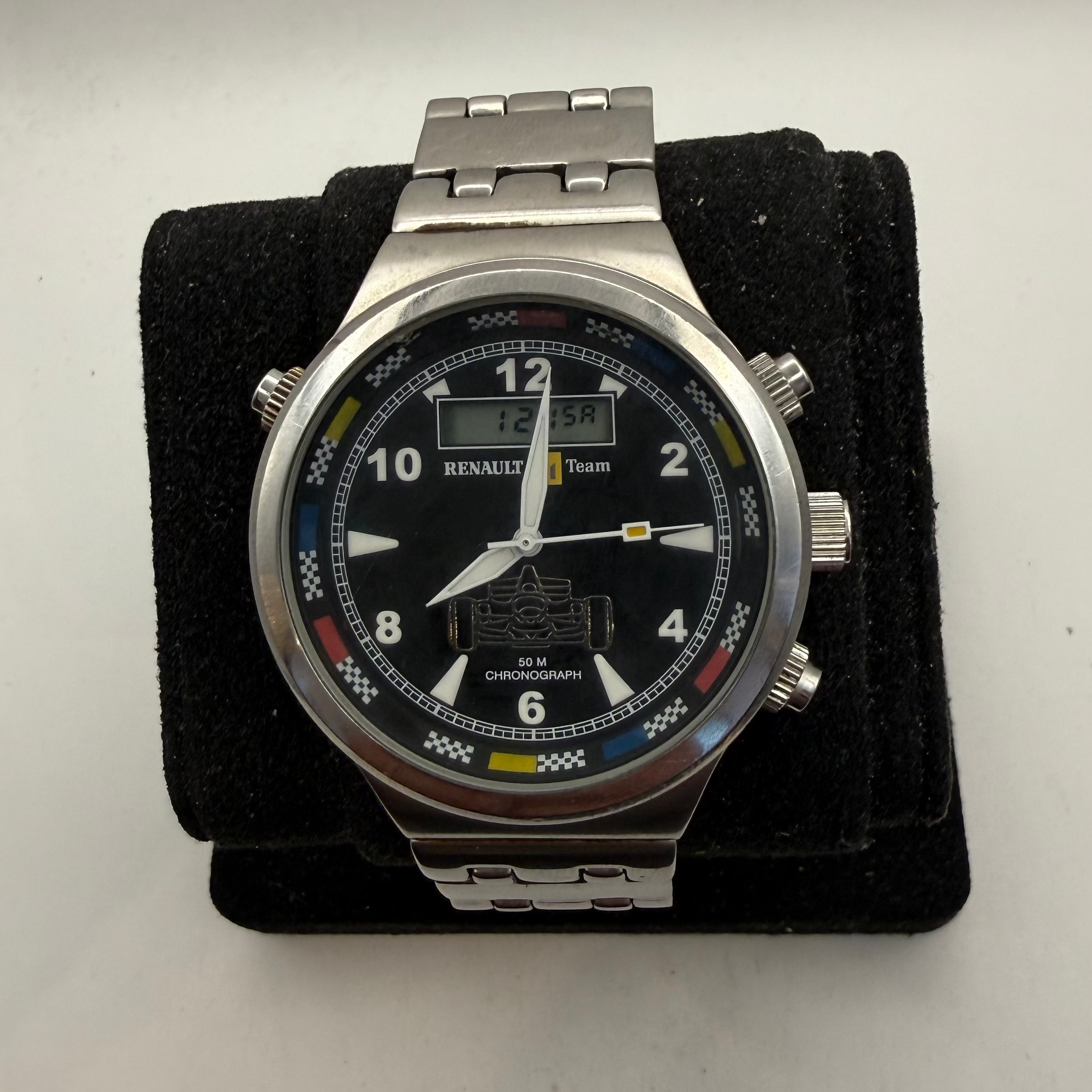 Renault F1 Team Ana-Digi Chronograph Stainless Steel Watch (Fully Tested and Working)- £45.00