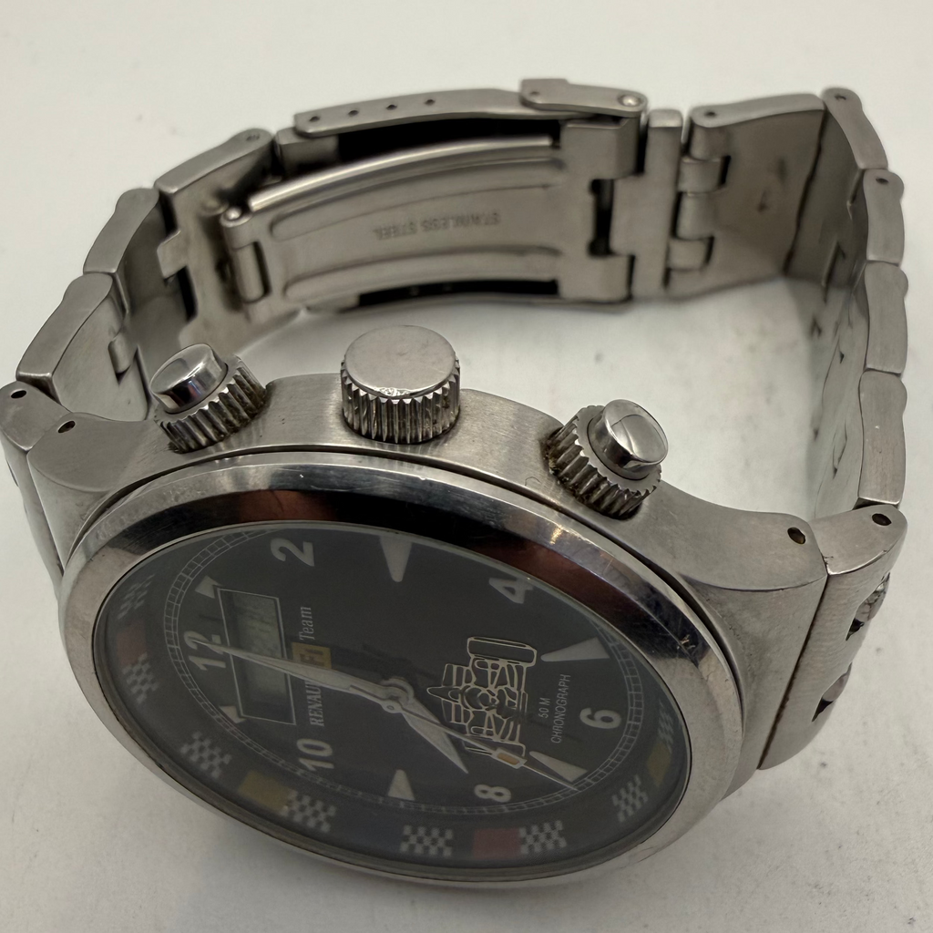 Renault F1 Team Ana-Digi Chronograph Stainless Steel Watch (Fully Tested and Working)- £45.00