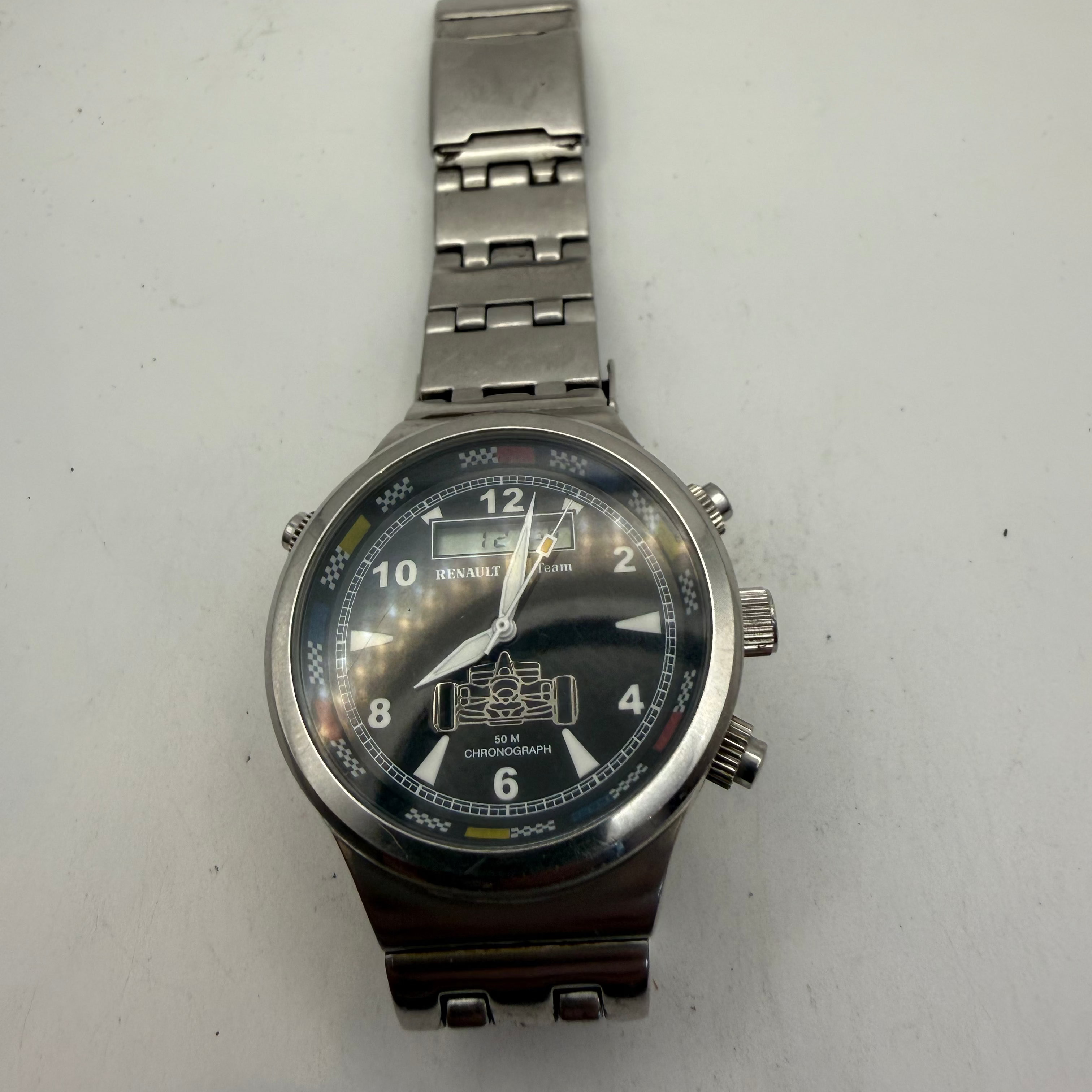 Renault F1 Team Ana-Digi Chronograph Stainless Steel Watch (Fully Tested and Working)- £45.00
