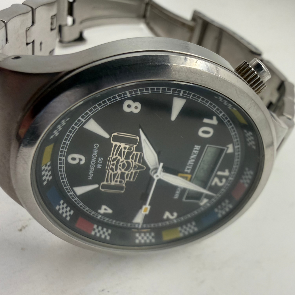 Renault F1 Team Ana-Digi Chronograph Stainless Steel Watch (Fully Tested and Working)- £45.00