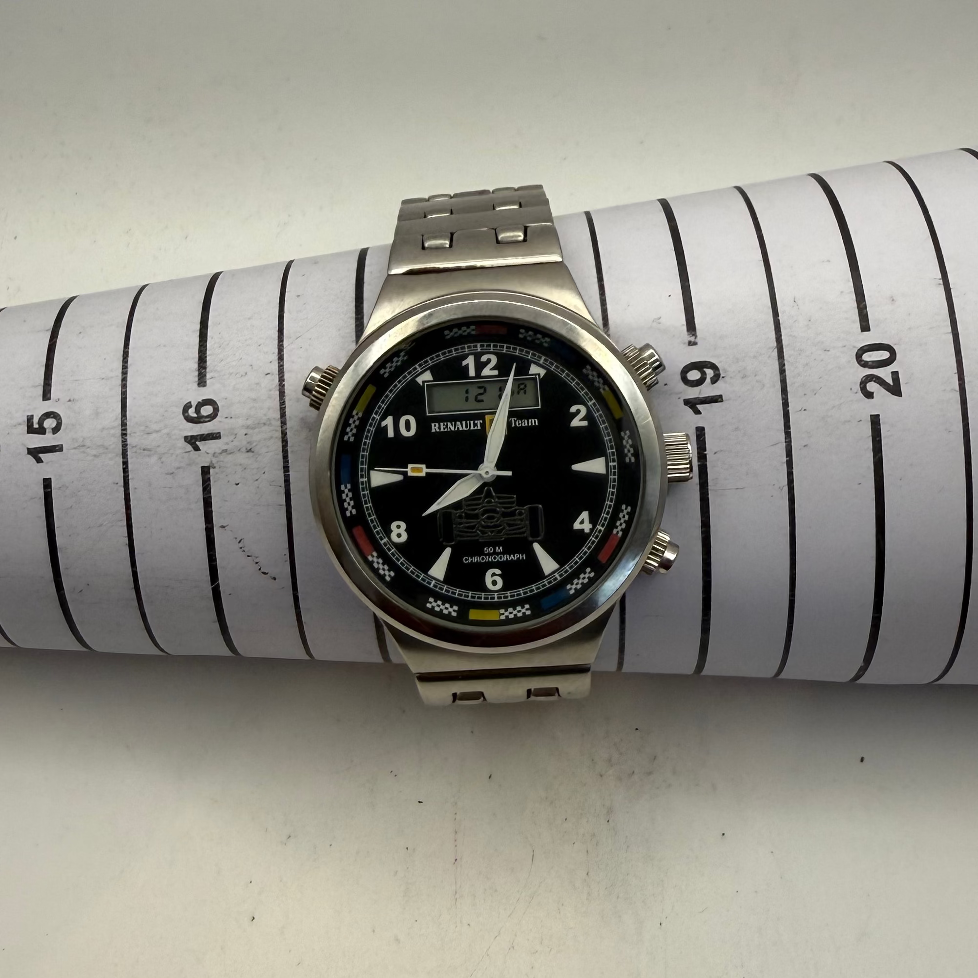 Renault F1 Team Ana-Digi Chronograph Stainless Steel Watch (Fully Tested and Working)- £45.00