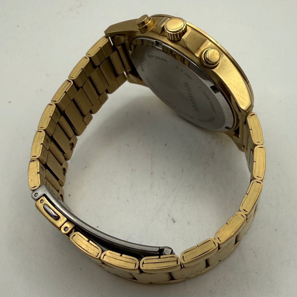 Citizen Chronograph Gold Tone WR100 Tachymeter Bracelet Watch 47mm (Fully Tested and Working)- £100.00