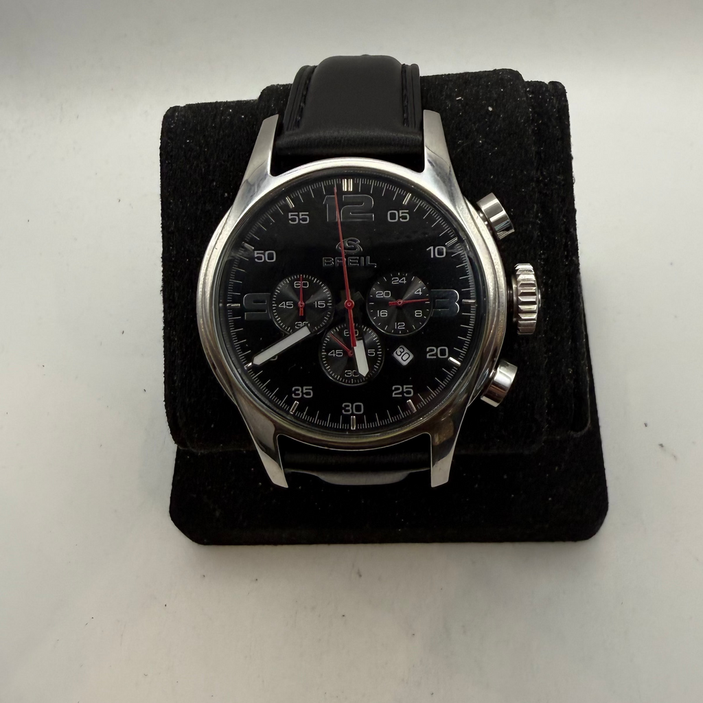 Breil Men's Chronograph Black Dial Stainless Steel 48mm Watch (Fully Tested and Working)- £85.00