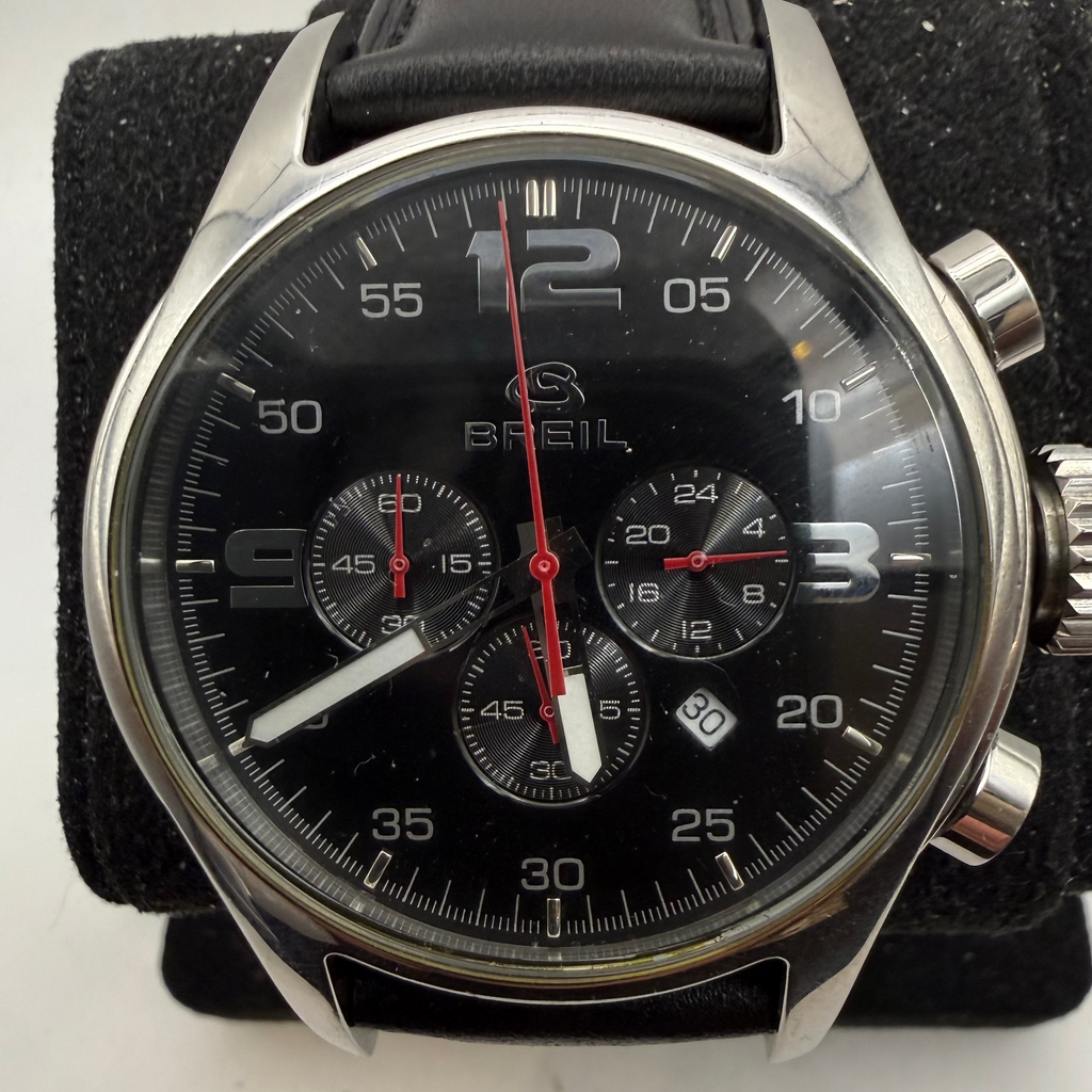 Breil Men's Chronograph Black Dial Stainless Steel 48mm Watch (Fully Tested and Working)- £85.00