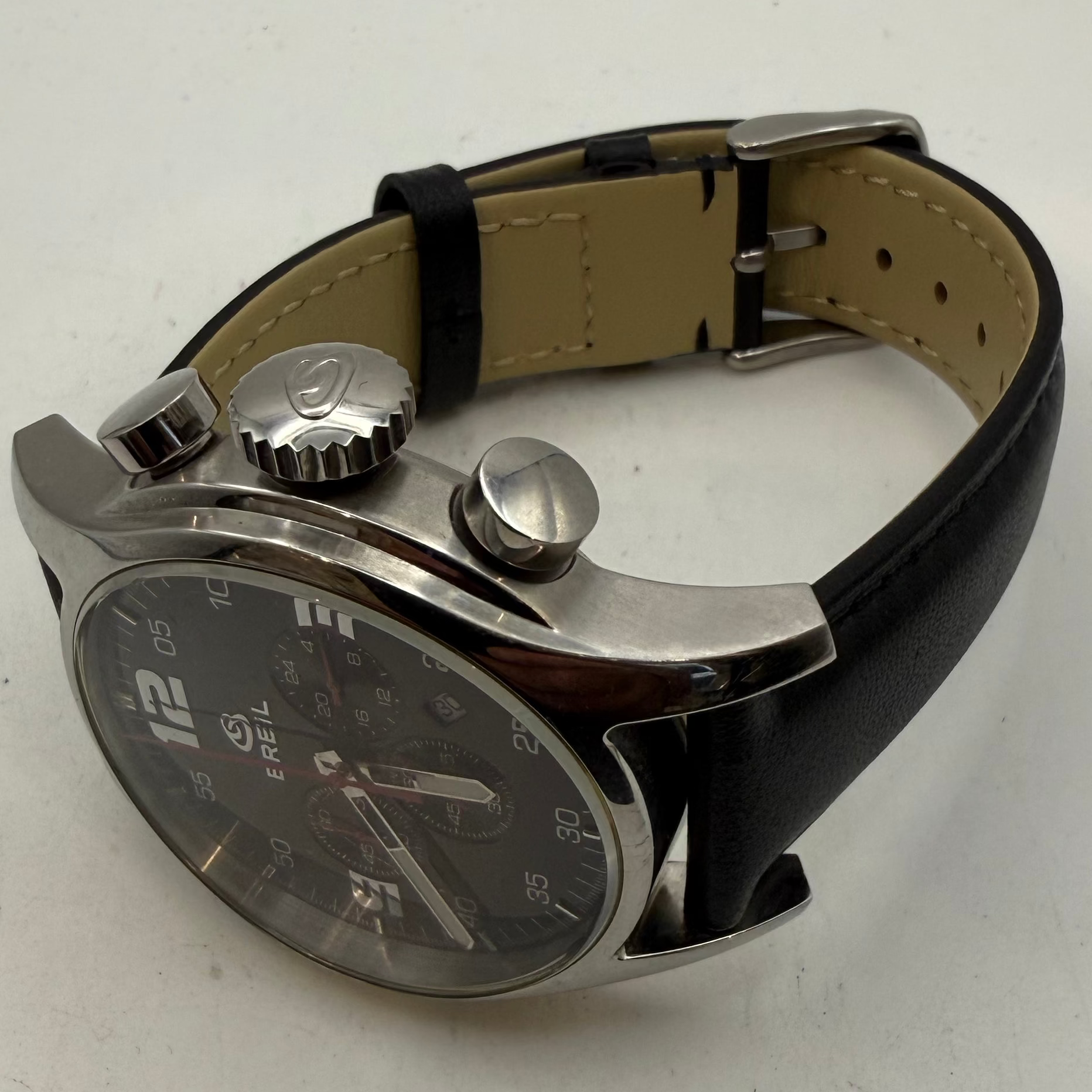 Breil Men's Chronograph Black Dial Stainless Steel 48mm Watch (Fully Tested and Working)- £85.00