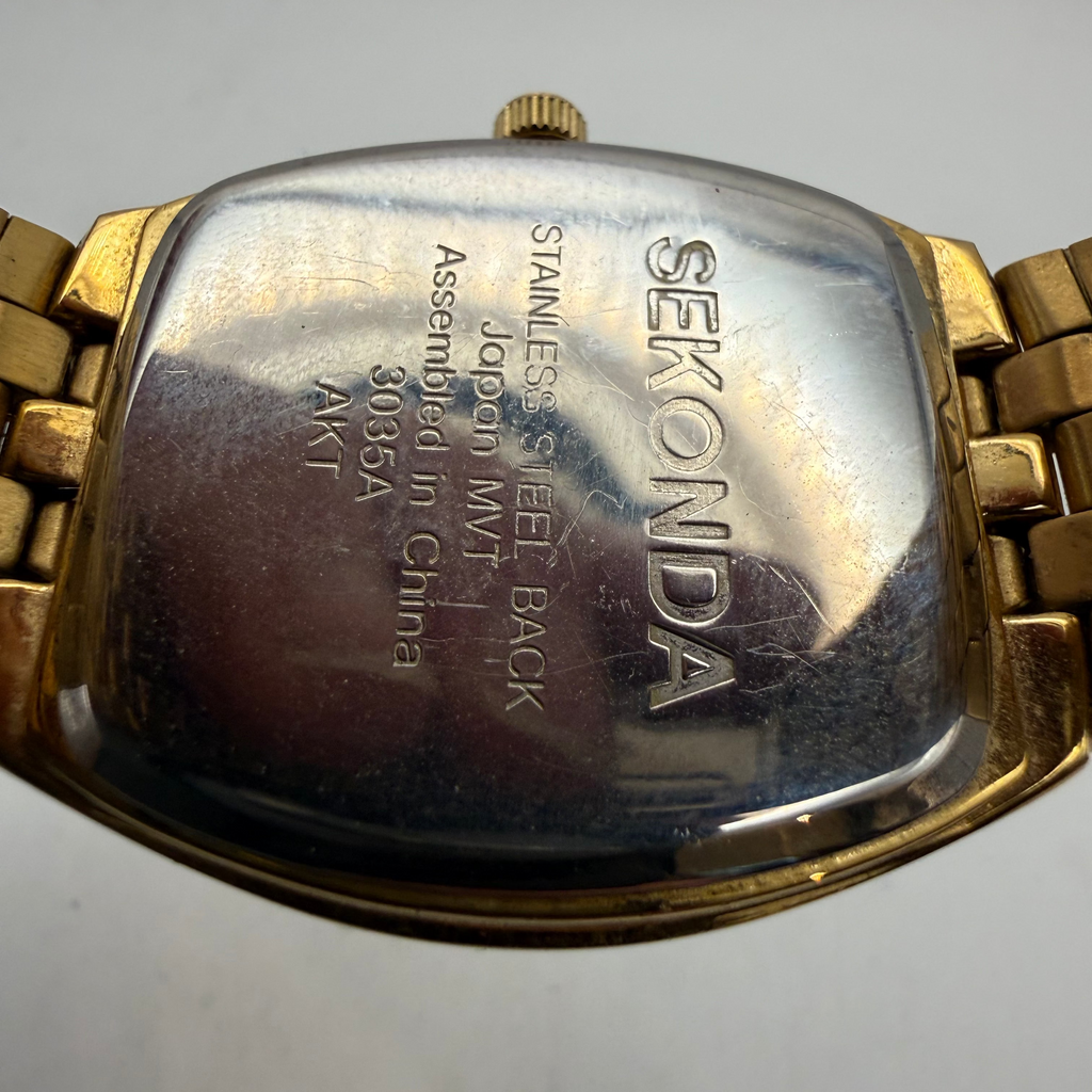 Sekonda Gold Tone Black Dial Date Men's Watch 37mm Quartz (Fully Tested and Working)- £20.00