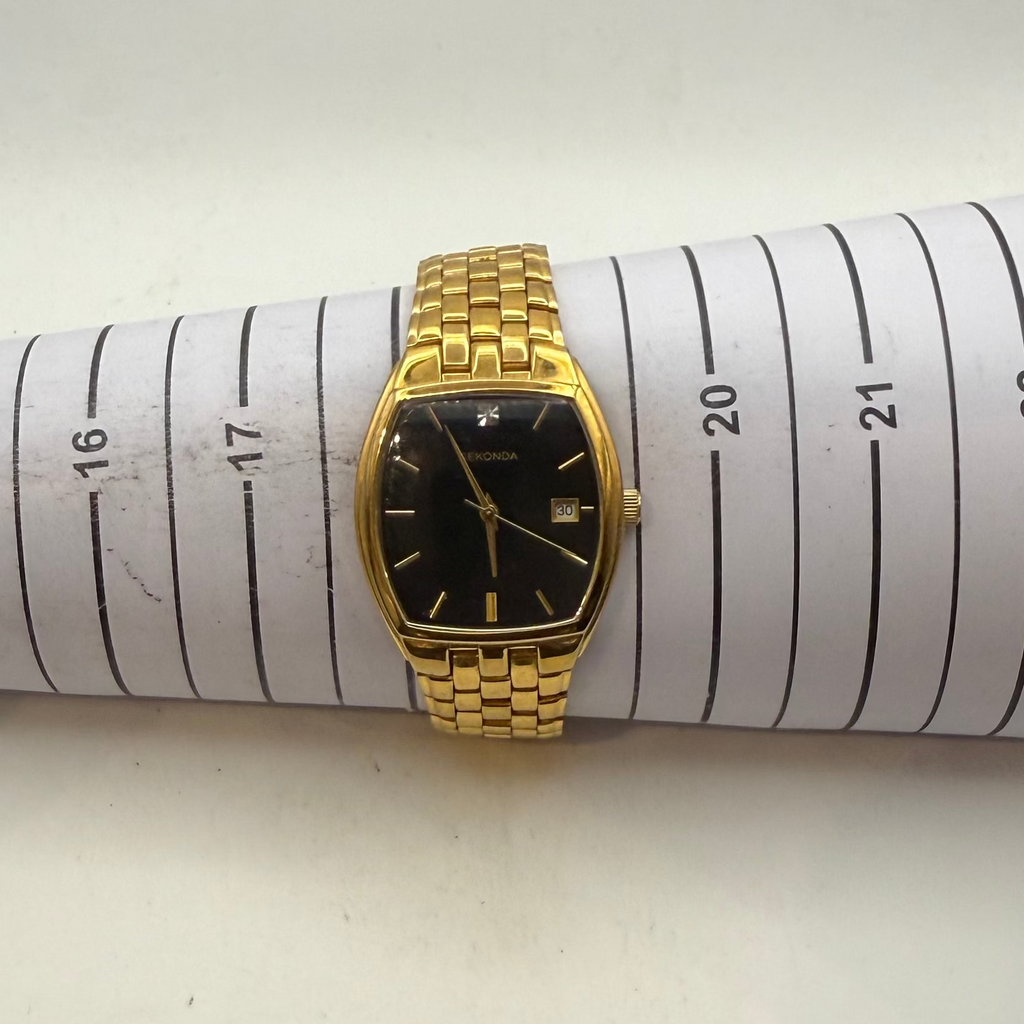 Sekonda Gold Tone Black Dial Date Men's Watch 37mm Quartz (Fully Tested and Working)- £20.00