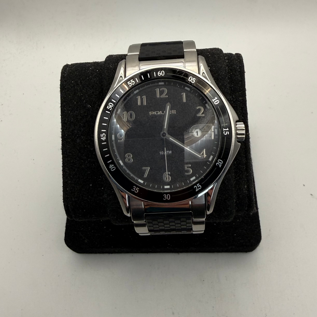 Police Timepieces 11632J Men's Black Dial 10ATM Watch 49mm (Fully Tested and Working)- £25.00