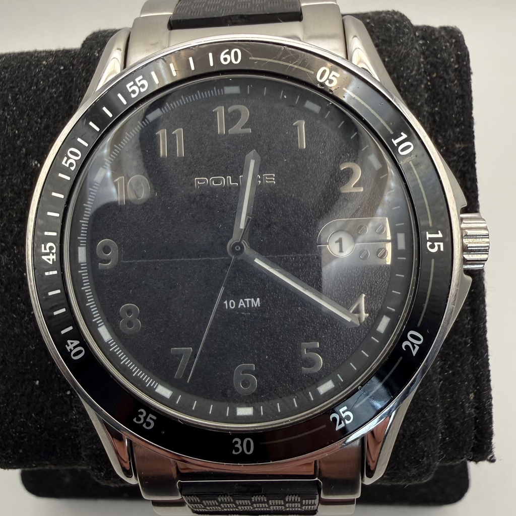 Police Timepieces 11632J Men's Black Dial 10ATM Watch 49mm (Fully Tested and Working)- £25.00