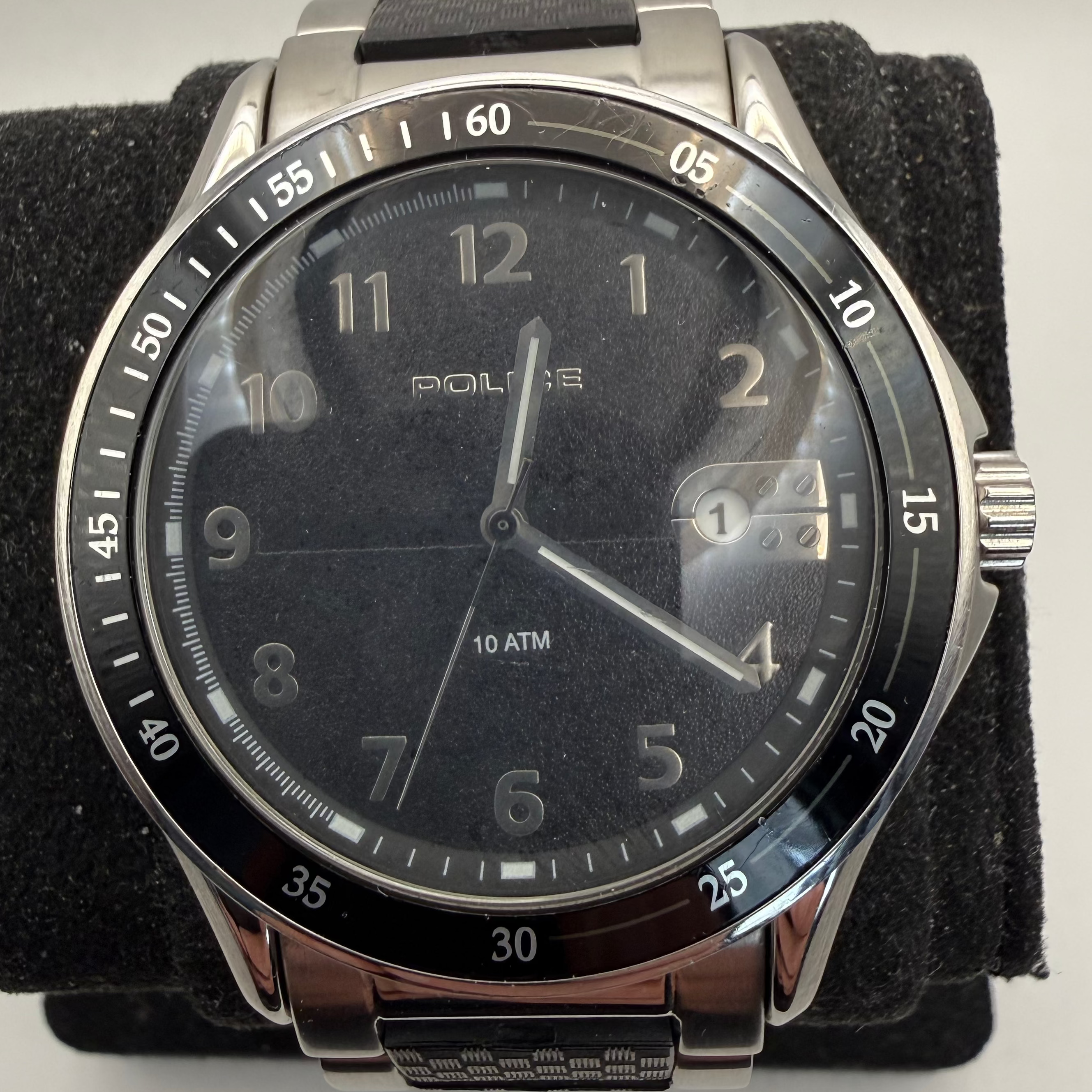 Police Timepieces 11632J Men's Black Dial 10ATM Watch 49mm (Fully Tested and Working)- £25.00