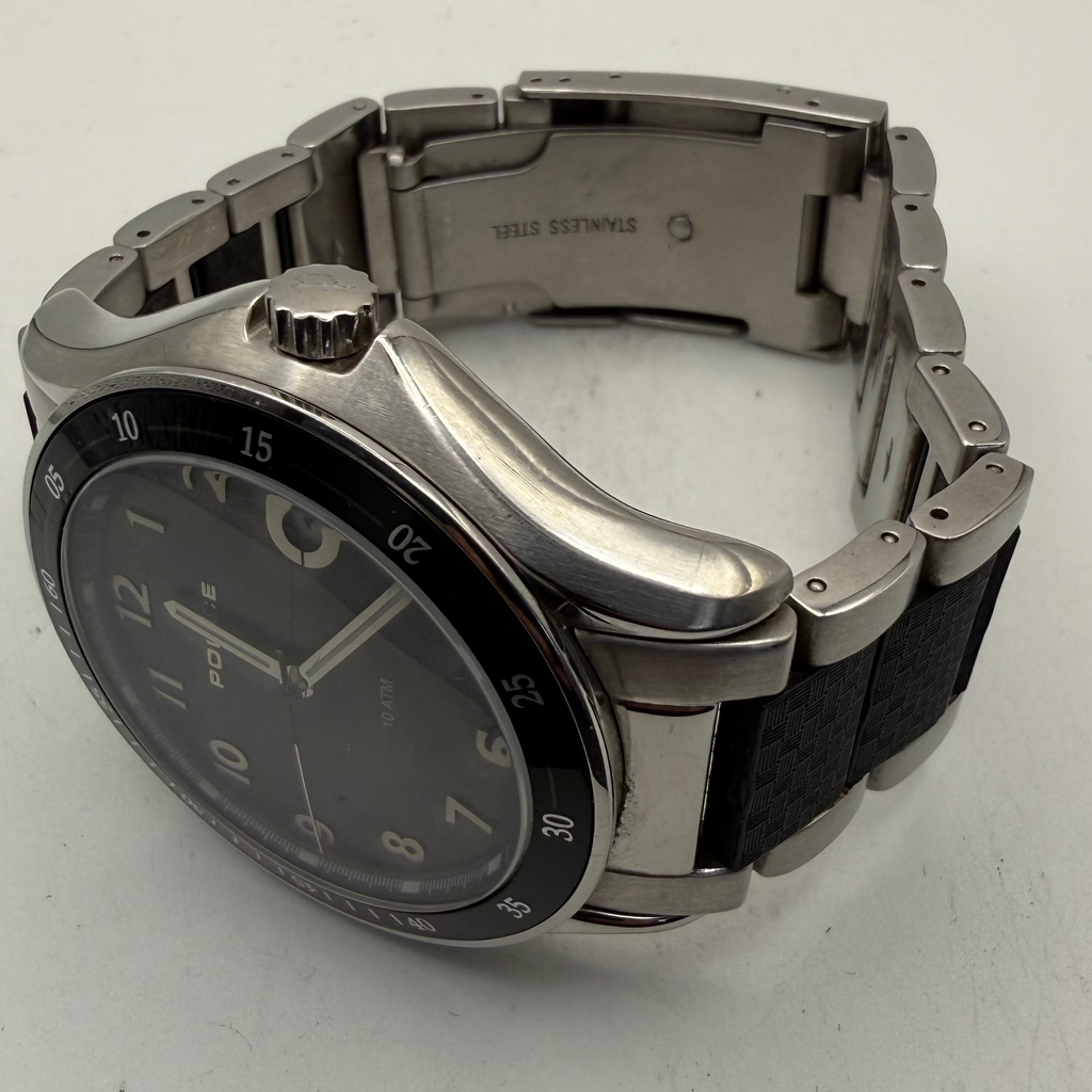 Police Timepieces 11632J Men's Black Dial 10ATM Watch 49mm (Fully Tested and Working)- £25.00