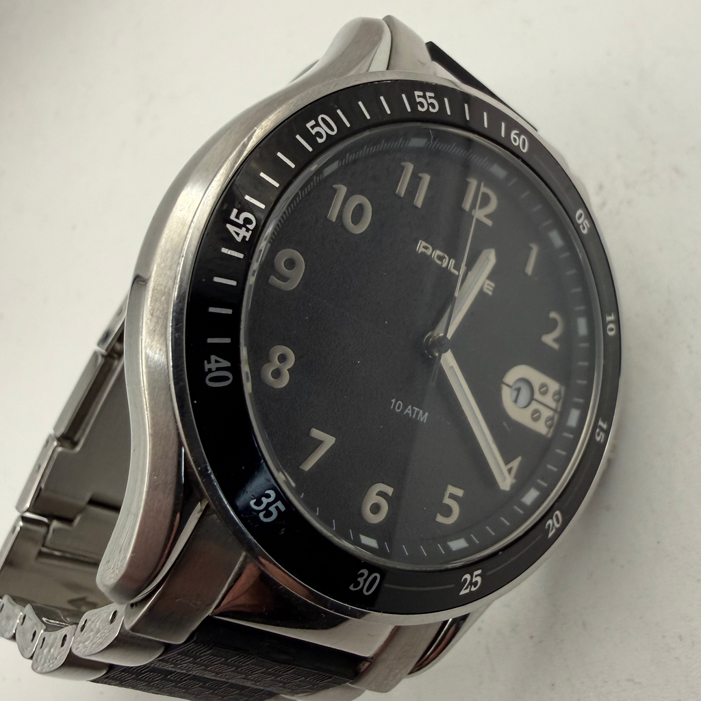 Police Timepieces 11632J Men's Black Dial 10ATM Watch 49mm (Fully Tested and Working)- £25.00
