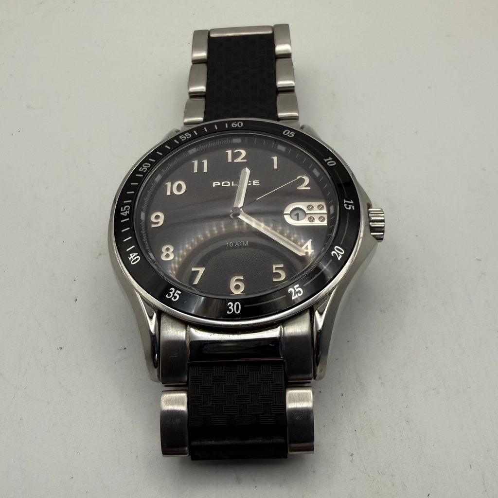 Police Timepieces 11632J Men's Black Dial 10ATM Watch 49mm (Fully Tested and Working)- £25.00