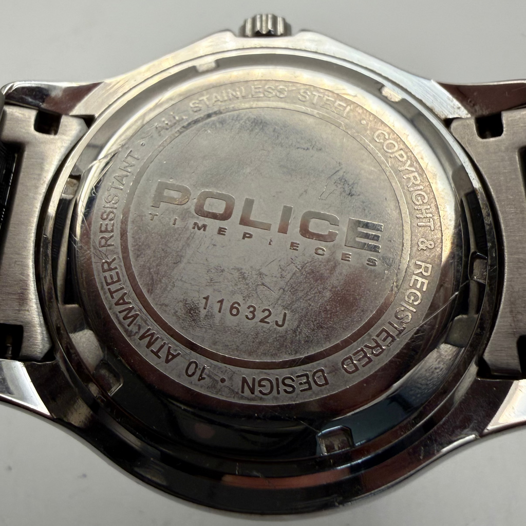 Police Timepieces 11632J Men's Black Dial 10ATM Watch 49mm (Fully Tested and Working)- £25.00