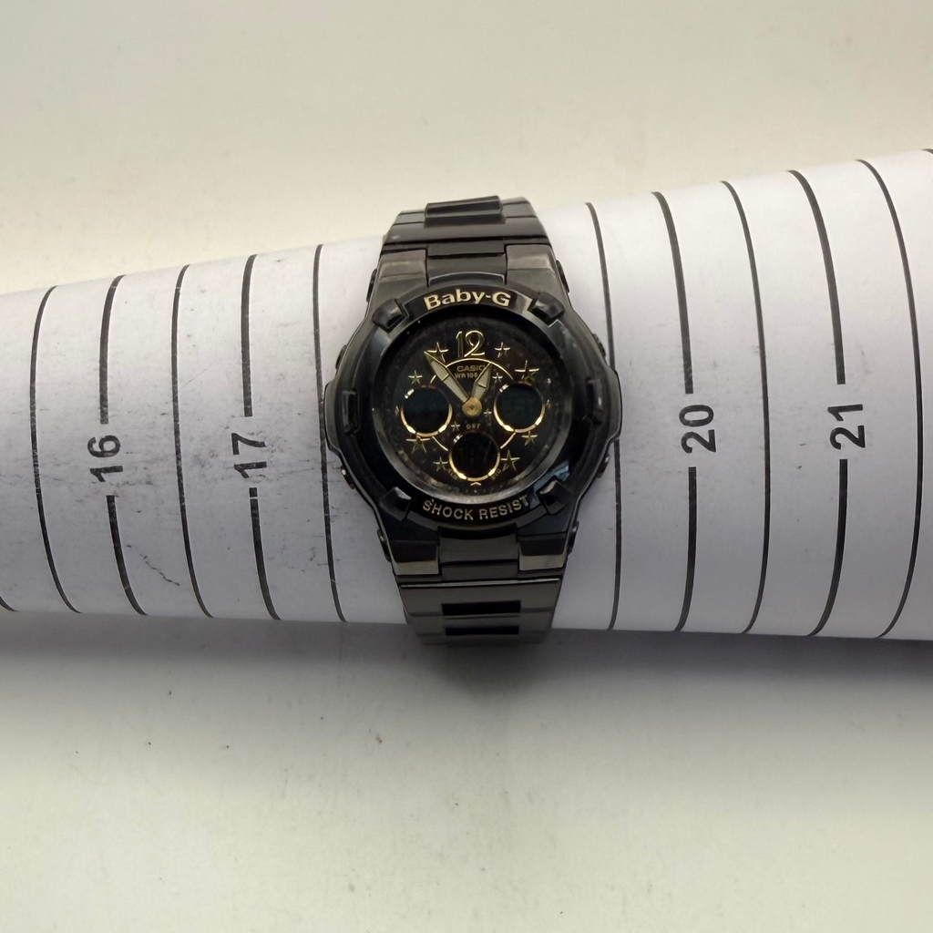 Casio Baby-G BGA-113B Shock Resist Black & Gold Ladies Watch (Fully Tested and Working)- £40.00