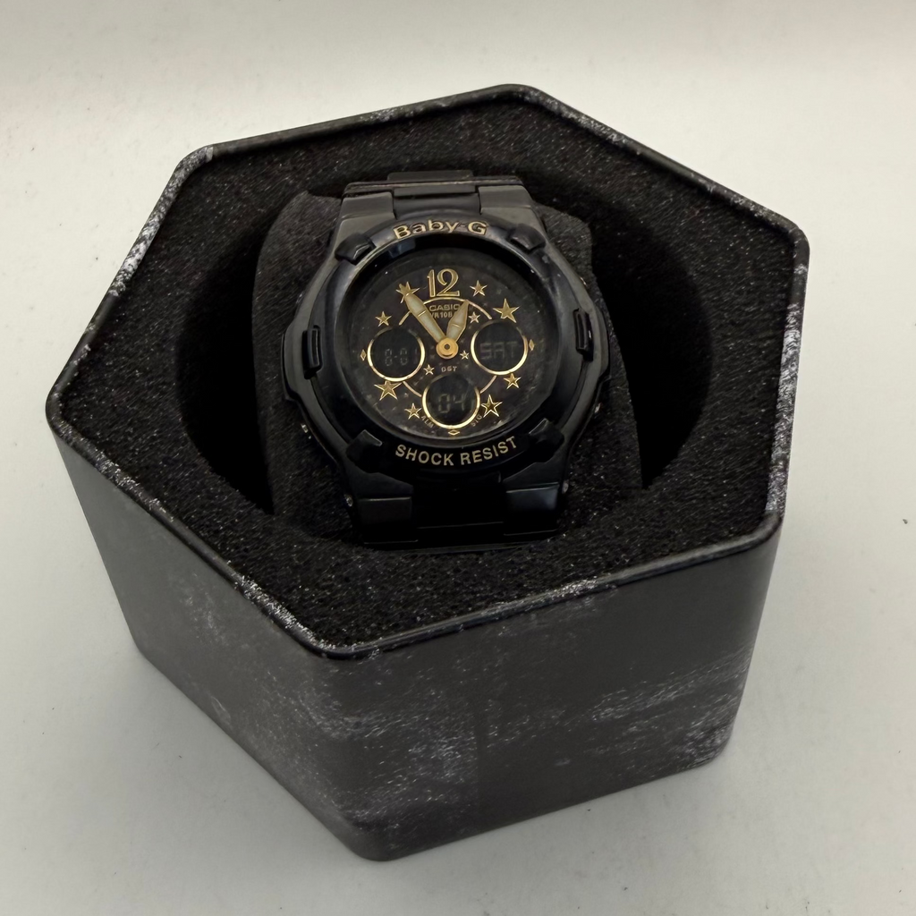 Casio Baby-G BGA-113B Shock Resist Black & Gold Ladies Watch (Fully Tested and Working)- £40.00