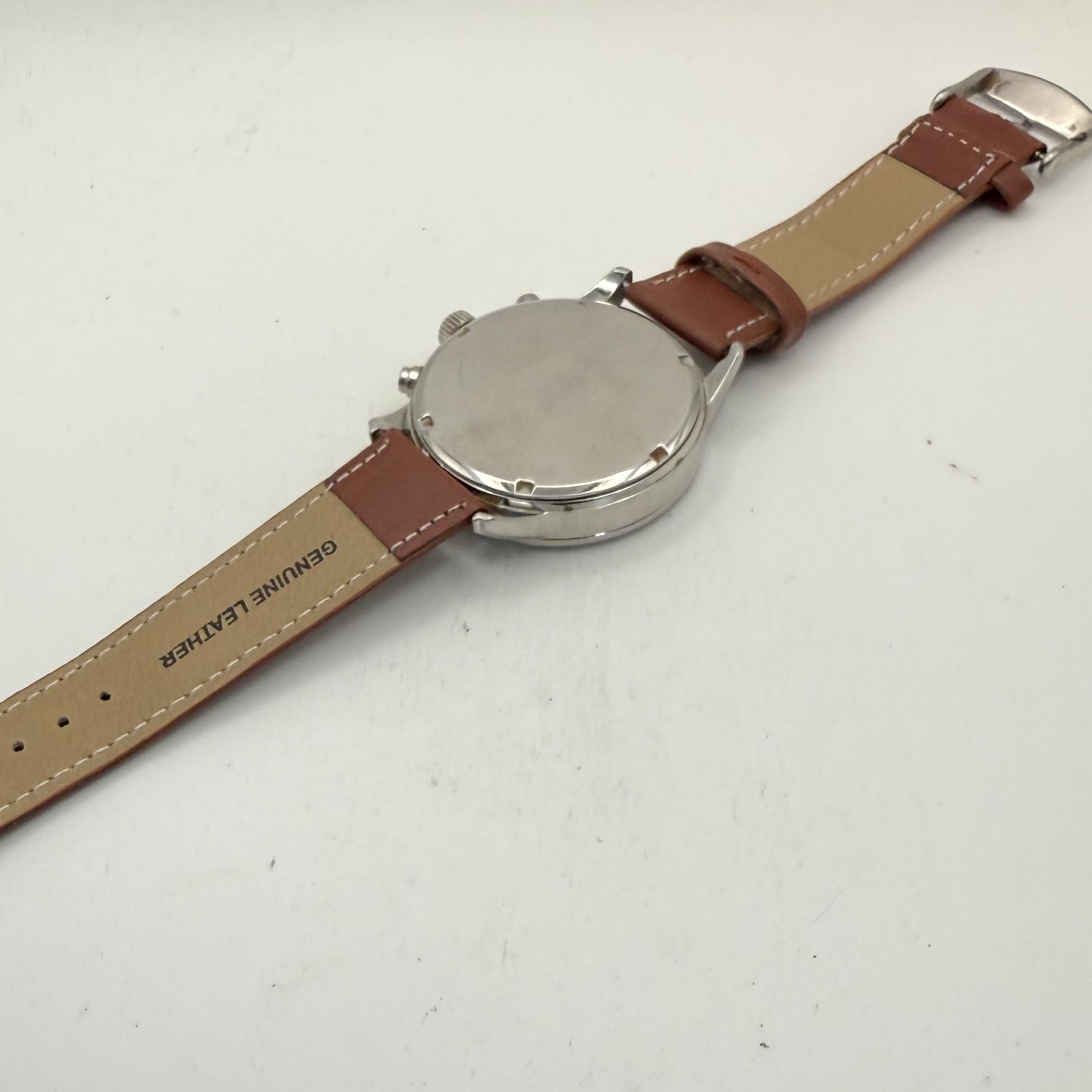 Pulsar Chronograph 100M Men's Quartz Watch Brown Leather Strap (Fully Tested and Working)- £