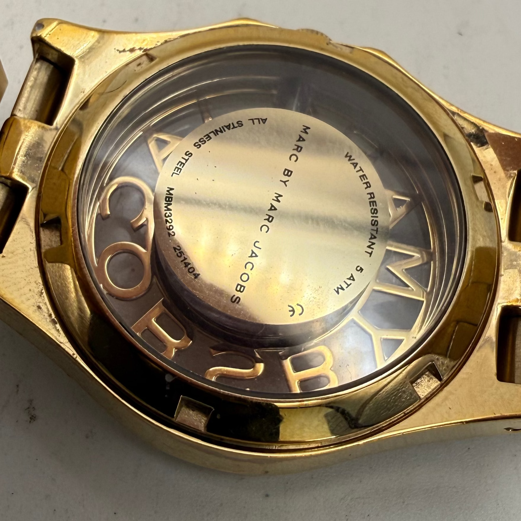Marc by Marc Jacobs Gold Tone Ladies Watch MBM3292 36mm New Battery (Fully Tested and Working)- £