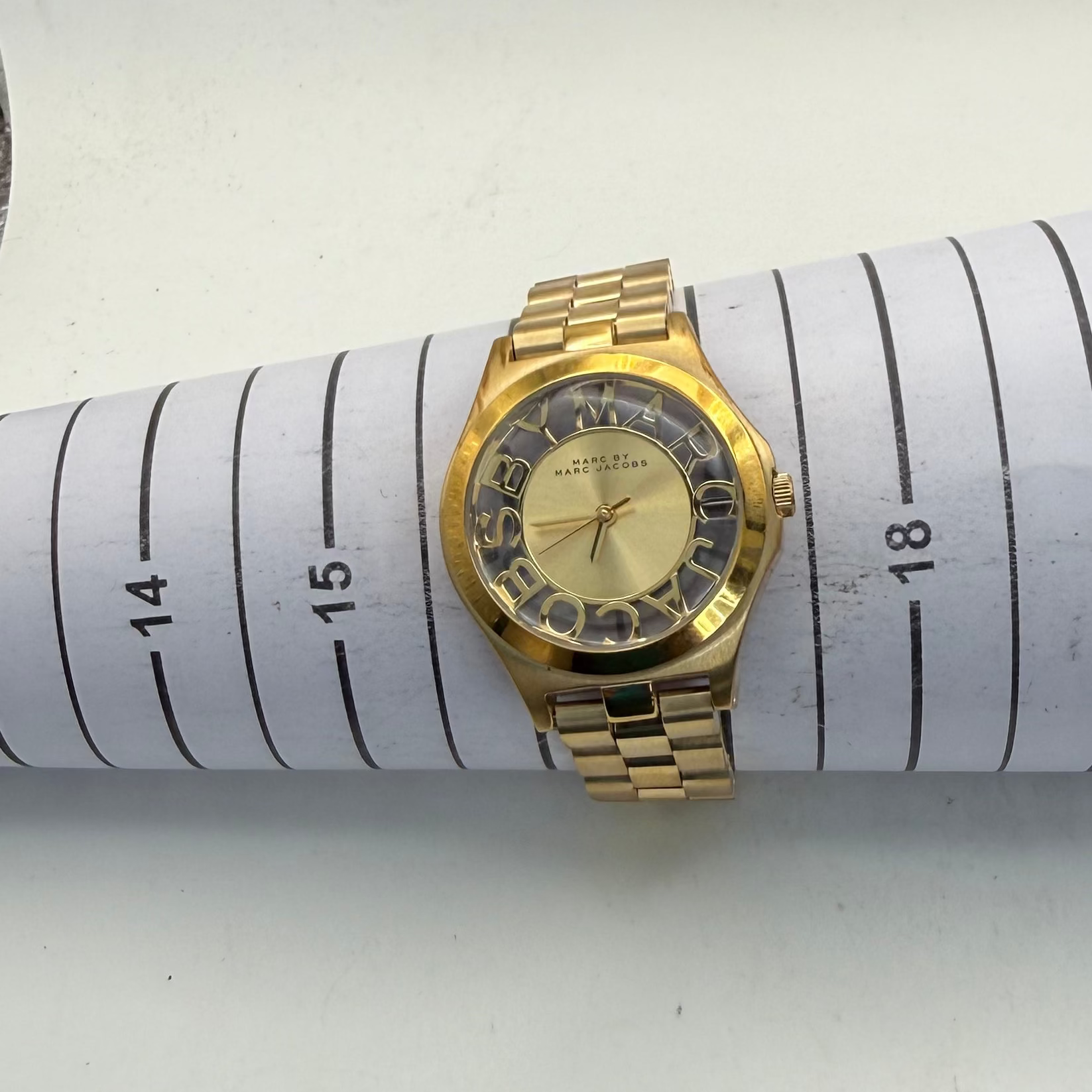 Marc by Marc Jacobs Gold Tone Ladies Watch MBM3292 36mm New Battery (Fully Tested and Working)- £