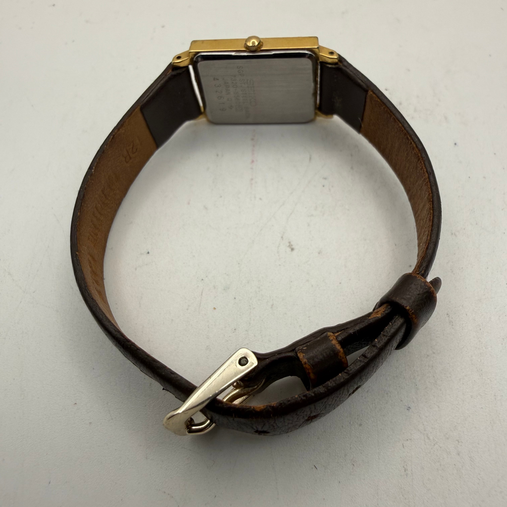 Vintage Seiko Quartz Ladies Gold Tone Rectangular Watch 7320-5560 (Fully Tested and Working)- £25.00