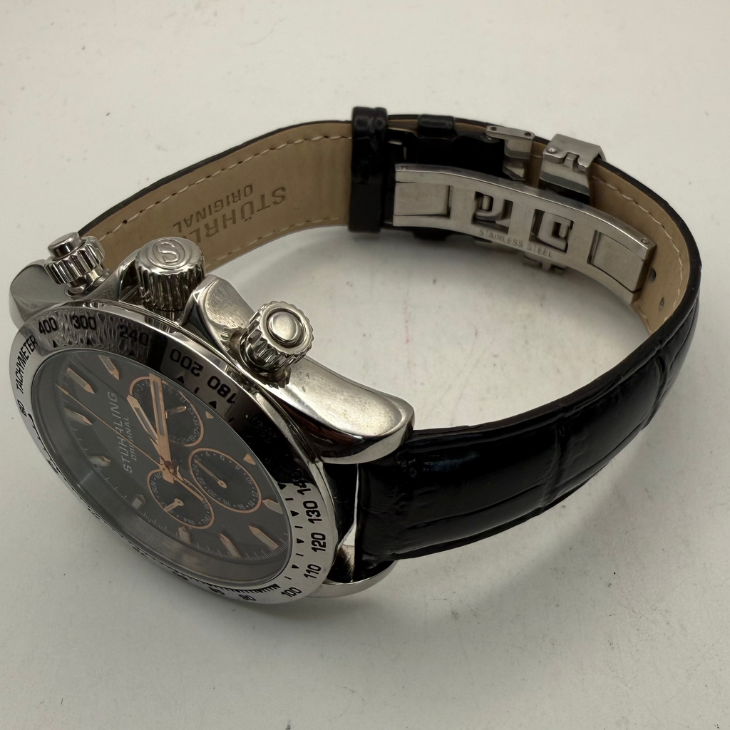 Stuhrling Original Men's Multifunction Tachymeter Quartz Watch (Fully Tested and Working)- £50.00