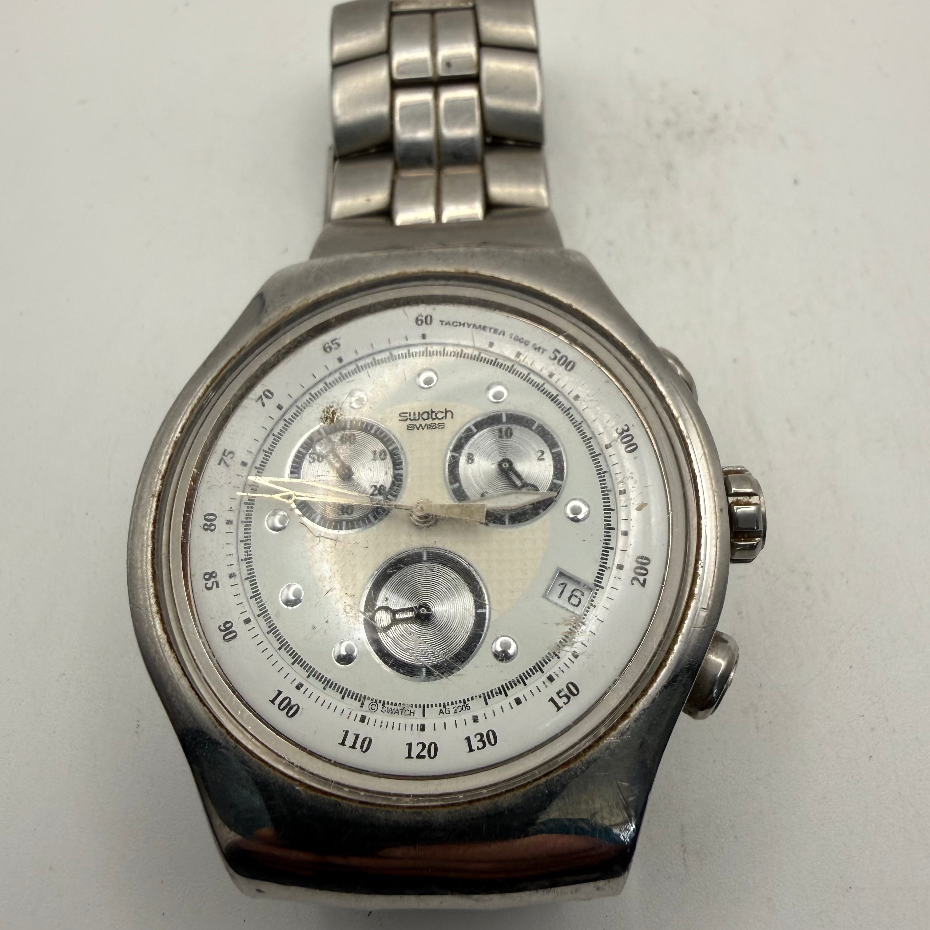 Rare Vintage Swatch Irony Chronograph AG 2005 Quartz Watch (Fully Tested and Working)- £20.00