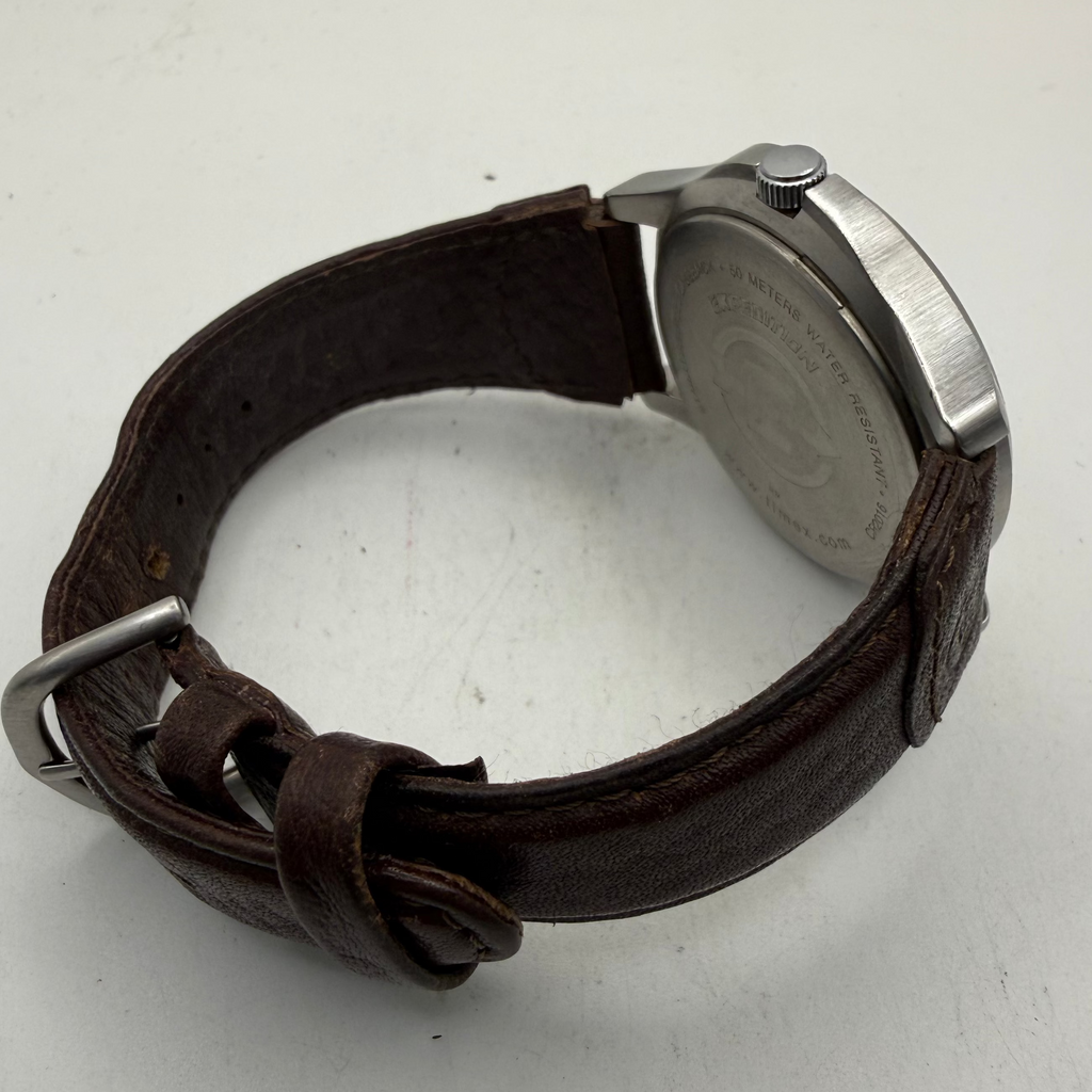 Timex Expedition Indiglo Men's Quartz Date Watch Brown Leather Strap WR50M (Fully Tested and Working)- £25.00