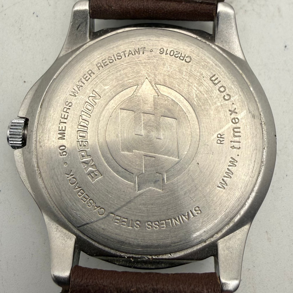 Timex Expedition Indiglo Men's Quartz Date Watch Brown Leather Strap WR50M (Fully Tested and Working)- £25.00