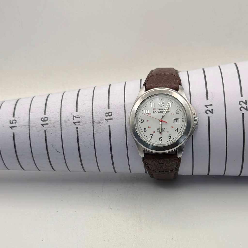 Timex Expedition Indiglo Men's Quartz Date Watch Brown Leather Strap WR50M (Fully Tested and Working)- £25.00