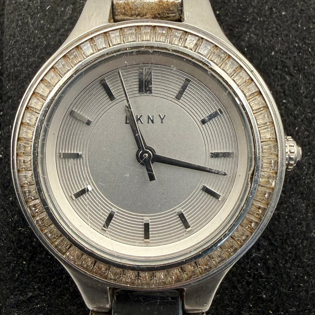 DKNY Ladies Stainless Steel Crystal Bezel Watch (Fully Tested and Working- £25.00