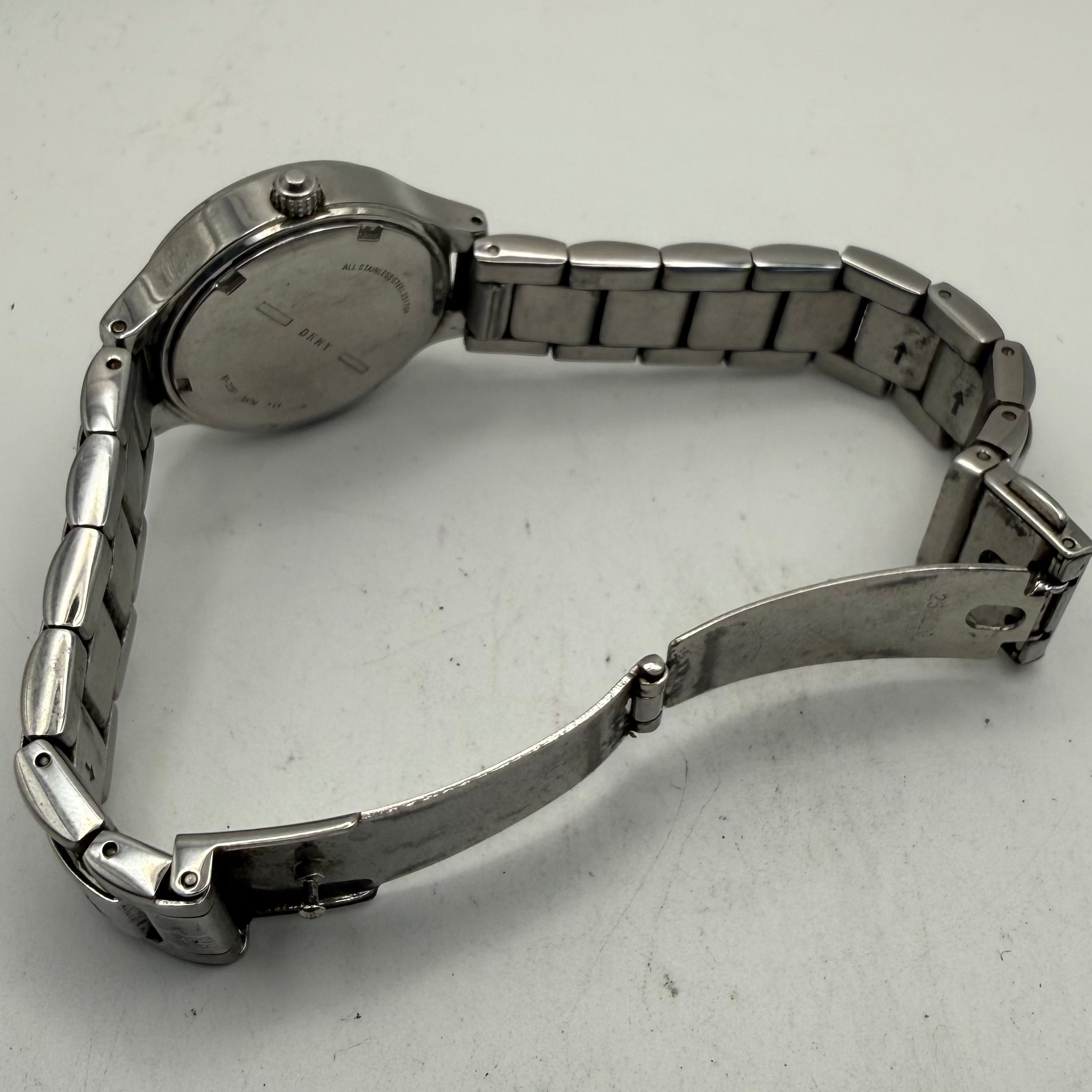 DKNY Ladies Stainless Steel Crystal Bezel Watch (Fully Tested and Working- £25.00
