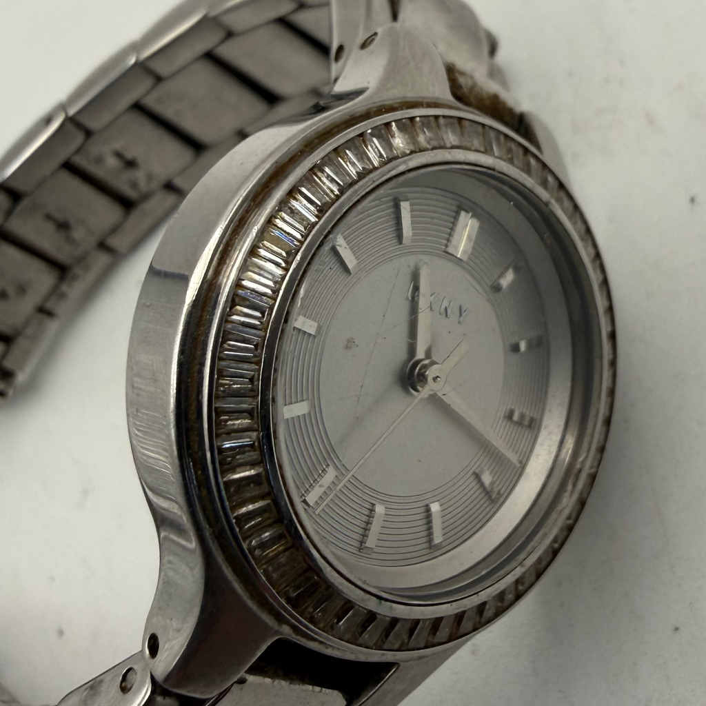 DKNY Ladies Stainless Steel Crystal Bezel Watch (Fully Tested and Working- £25.00