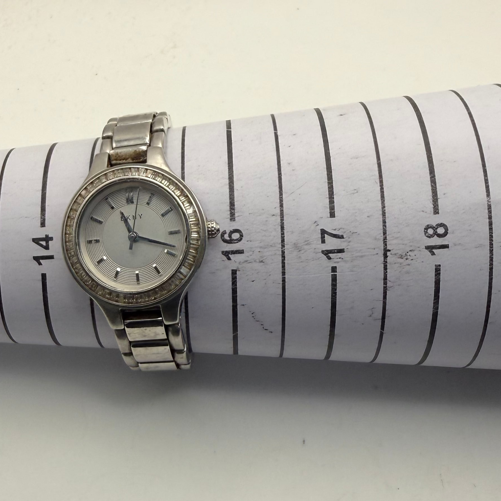 DKNY Ladies Stainless Steel Crystal Bezel Watch (Fully Tested and Working- £25.00