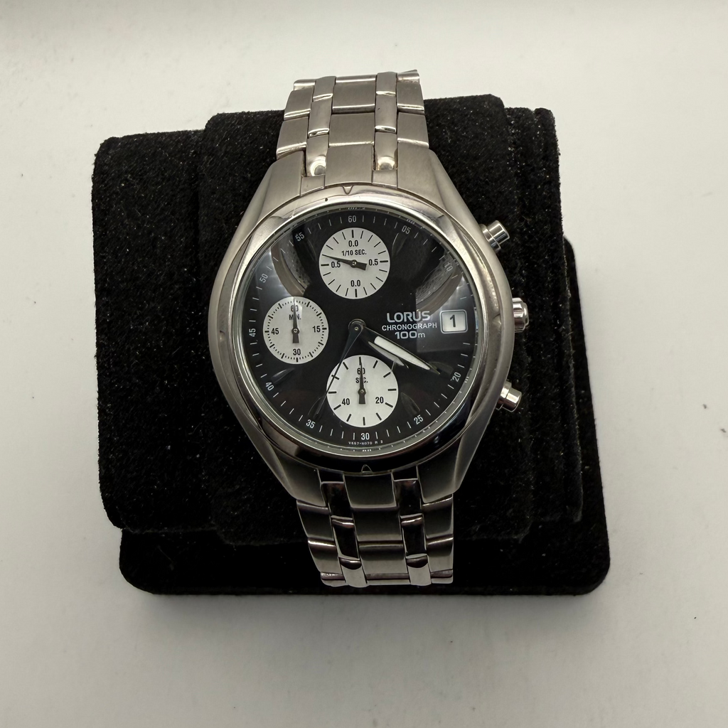 Lorus Chronograph 100m Stainless Steel Men's Watch (Fully Tested and Working)- £40.00