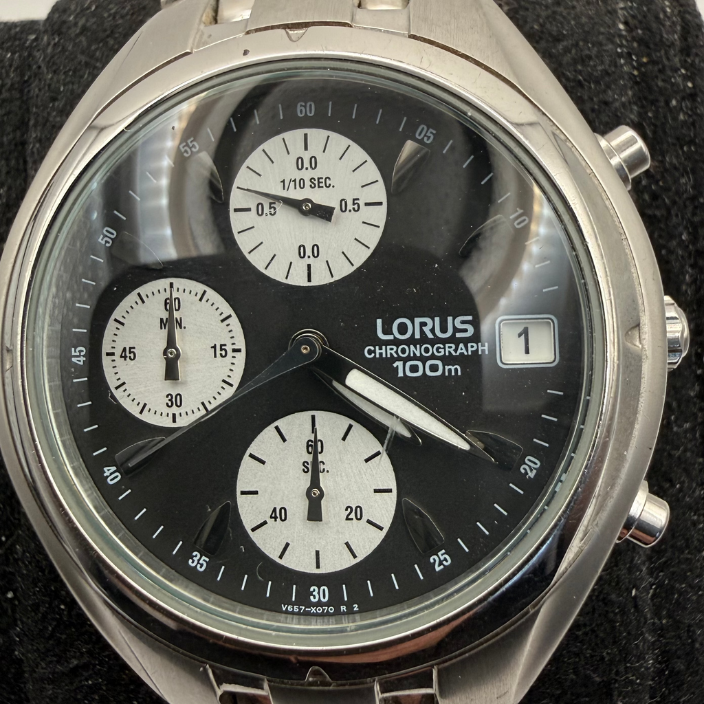Lorus Chronograph 100m Stainless Steel Men's Watch (Fully Tested and Working)- £40.00