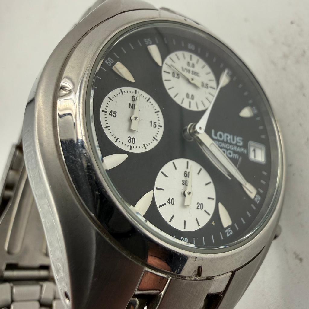 Lorus Chronograph 100m Stainless Steel Men's Watch (Fully Tested and Working)- £40.00