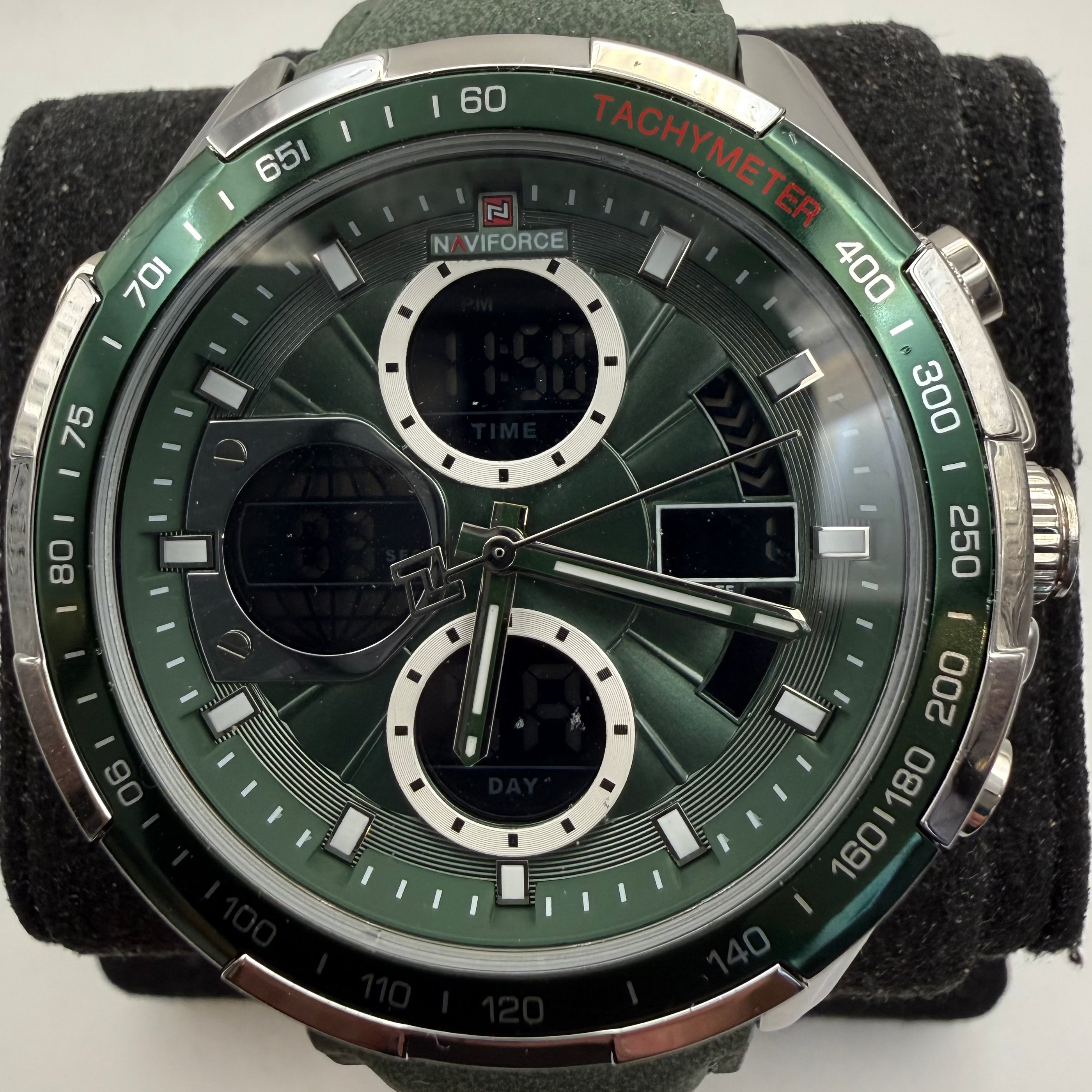 Naviforce Men's Ana-Digi Green Dial Watch (Fully Tested and Working)- £35.00