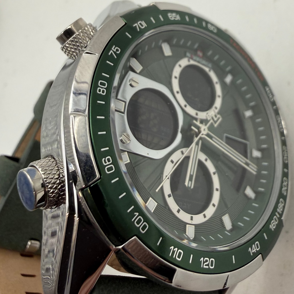 Naviforce Men's Ana-Digi Green Dial Watch (Fully Tested and Working)- £35.00