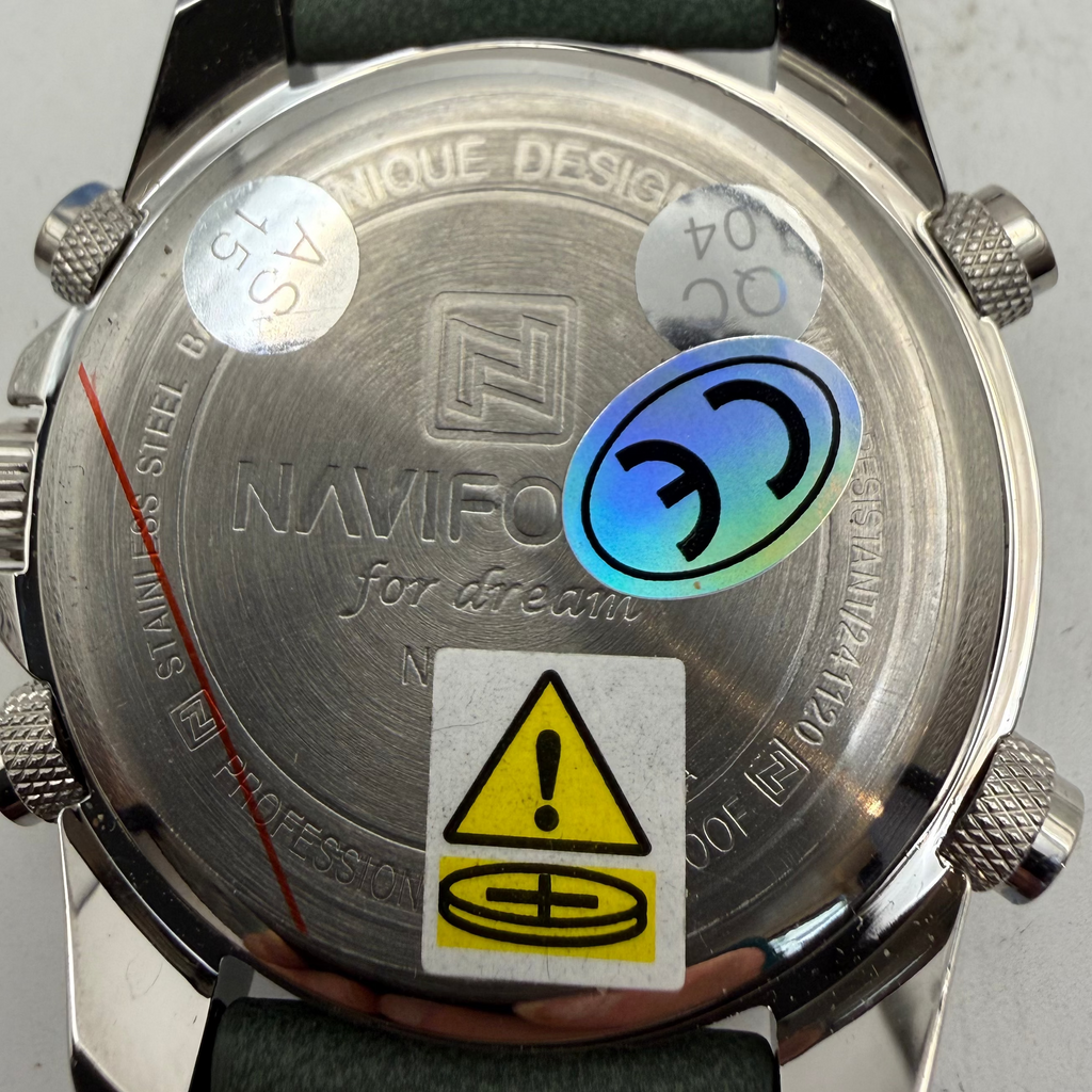 Naviforce Men's Ana-Digi Green Dial Watch (Fully Tested and Working)- £35.00